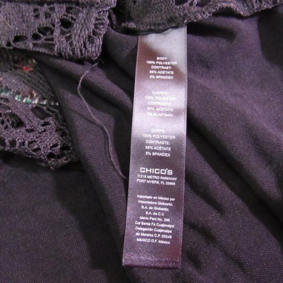 TRAVELERS by CHICO'S Black Witchy Eyelet Lace Sleeveless Cardigan Vest - S XS - Picture 6 of 8